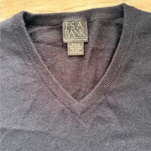 Jos. A. Bank Navy Cashmere V-Neck Men's Sweater Vest